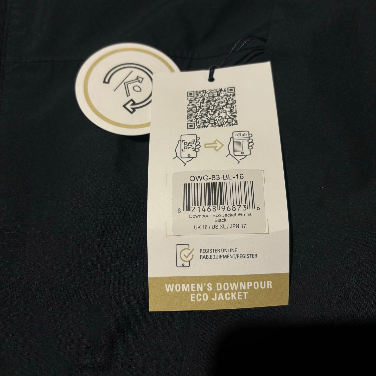 RAB Downpour Eco Jacket Wmns Black