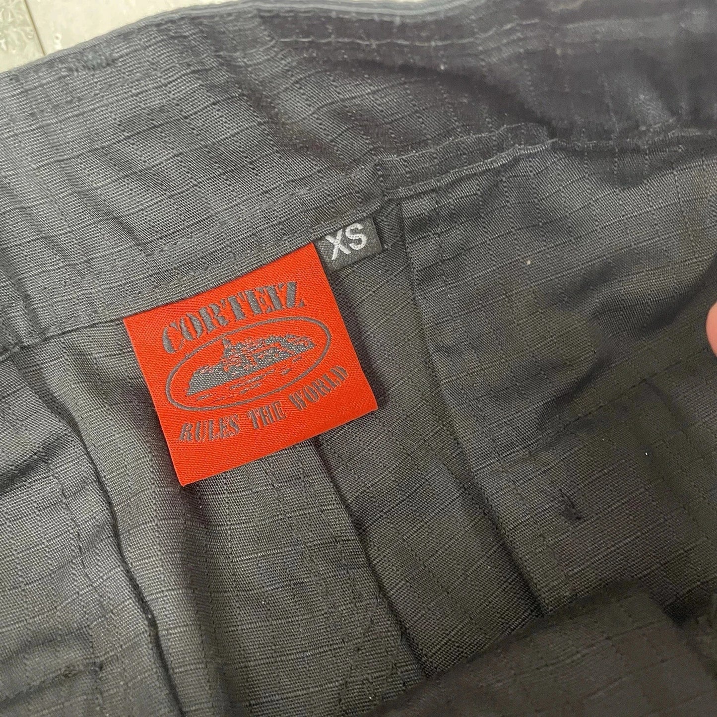 Corteiz Black/Red Guerillaz Cargos