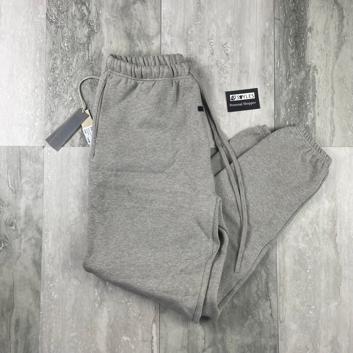Essentials Fear Of God Joggers Grey - Red logo