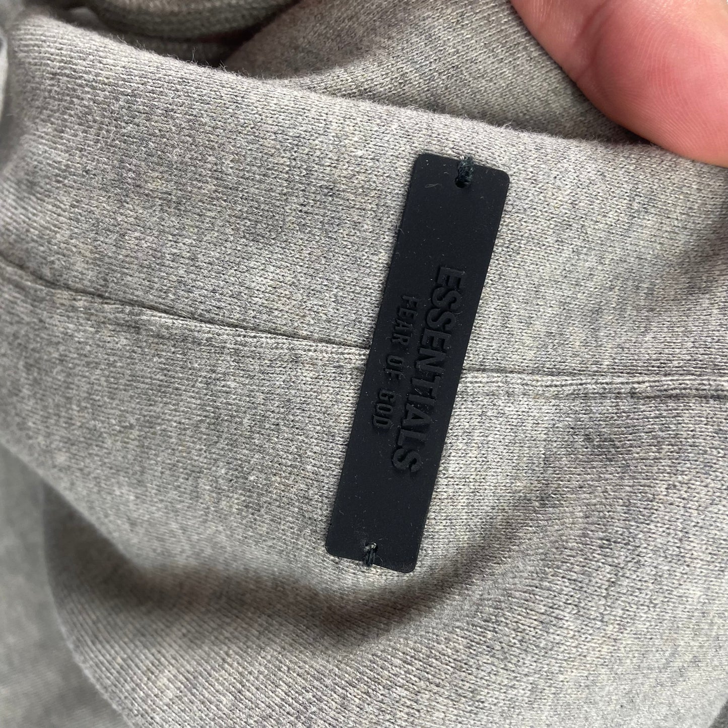 Essentials Fear Of God Joggers Grey - Red logo