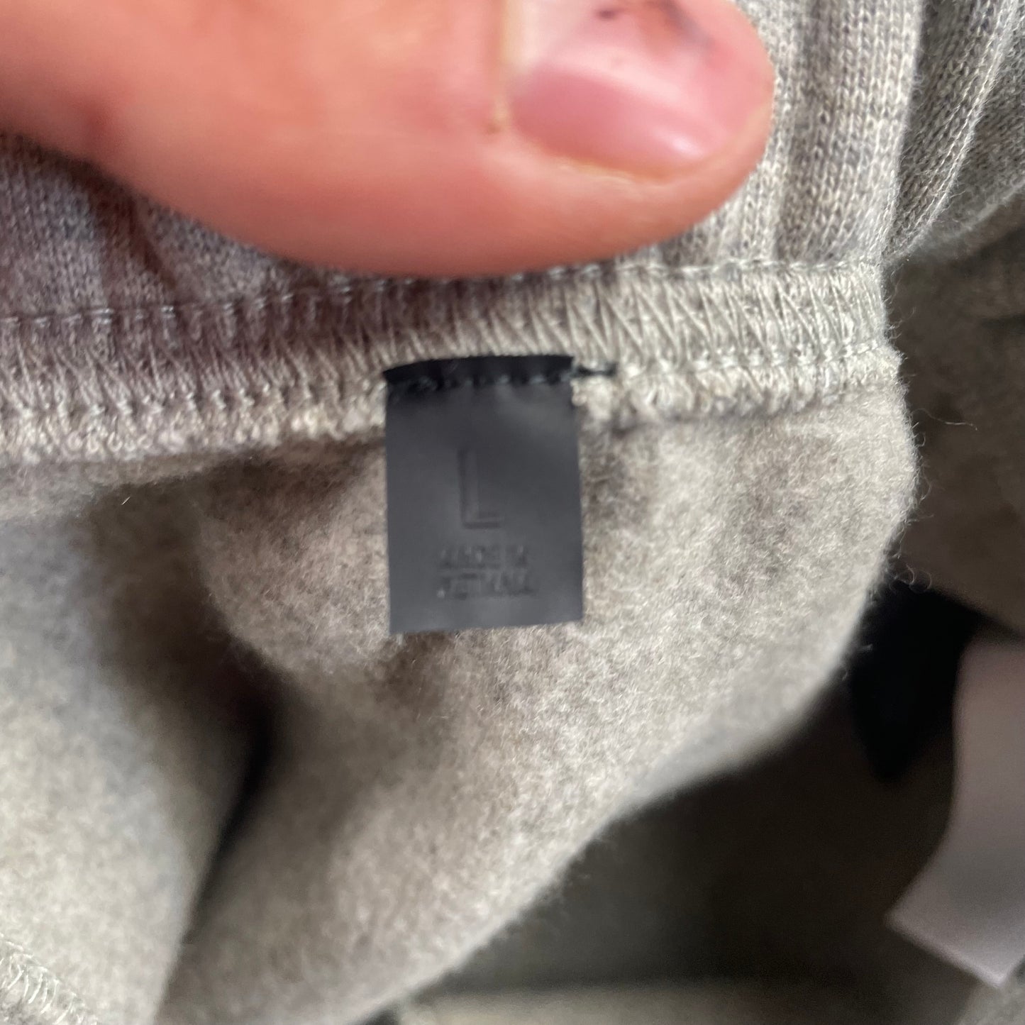 Essentials Fear Of God Joggers Grey - Red logo