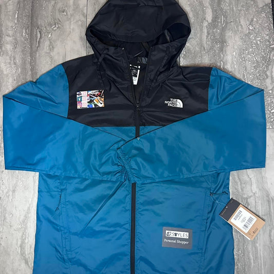 The North Face windbreaker - blue/black - Medium