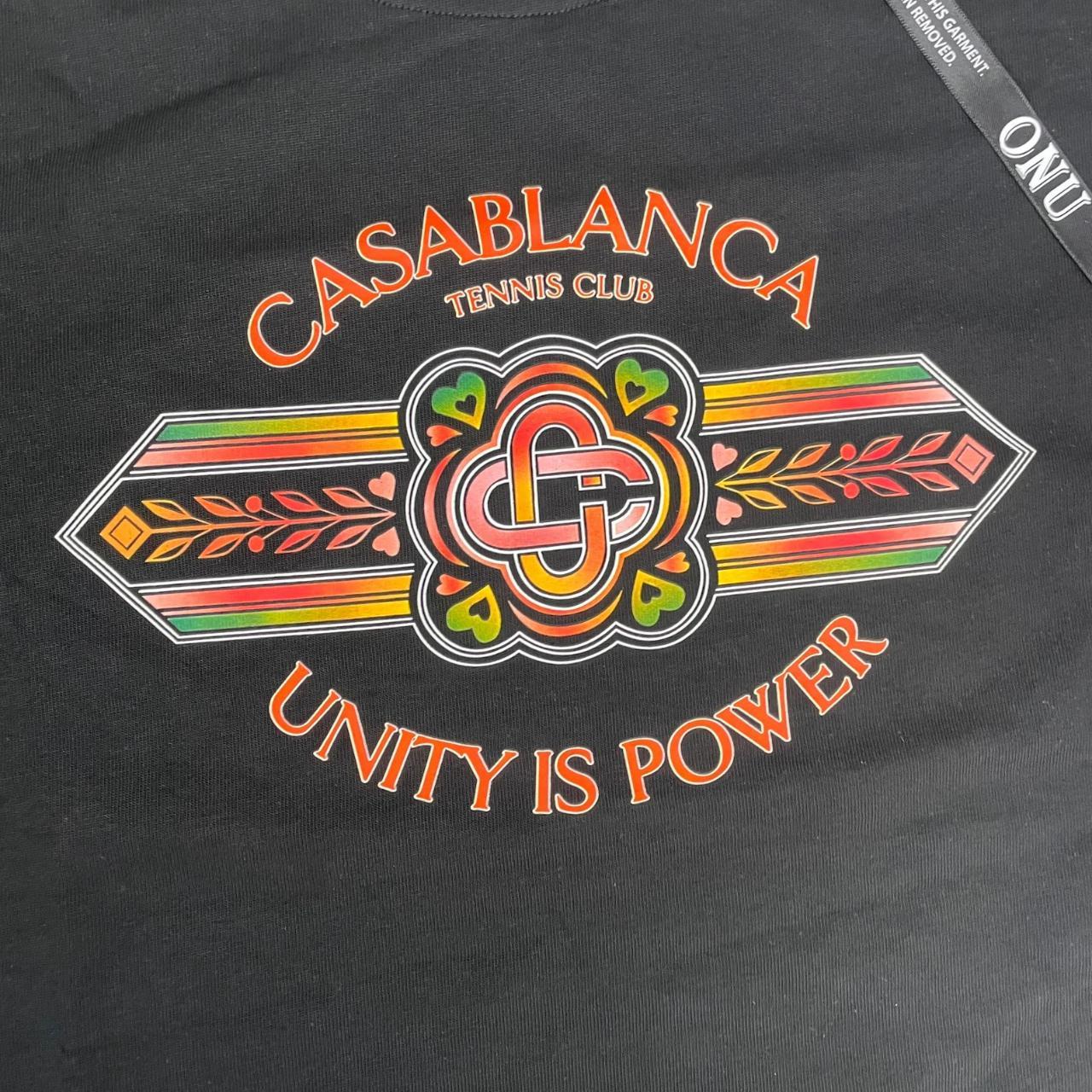 Casablanca T-shirt front print - Red/Black - Small