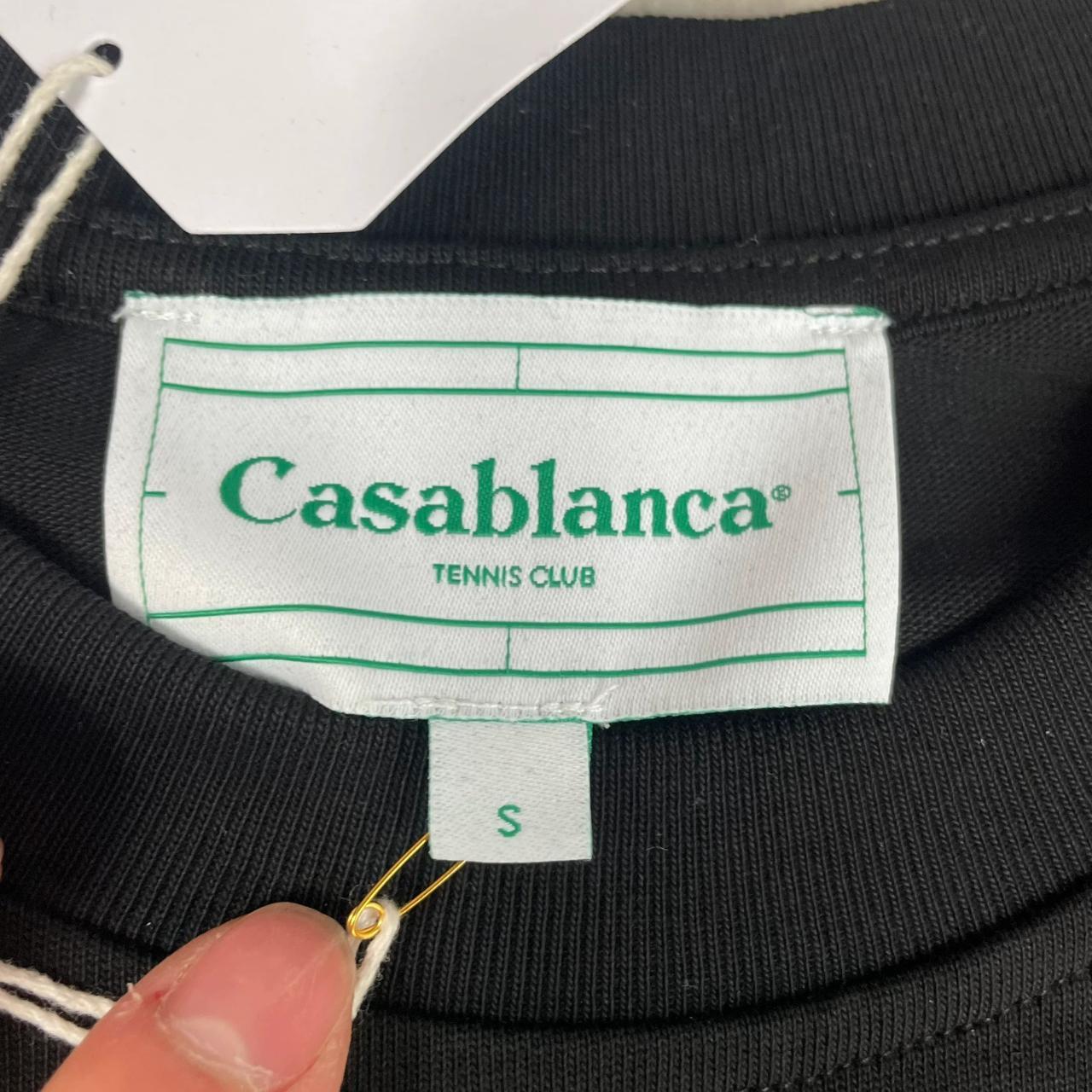 Casablanca T-shirt front print - Red/Black - Small